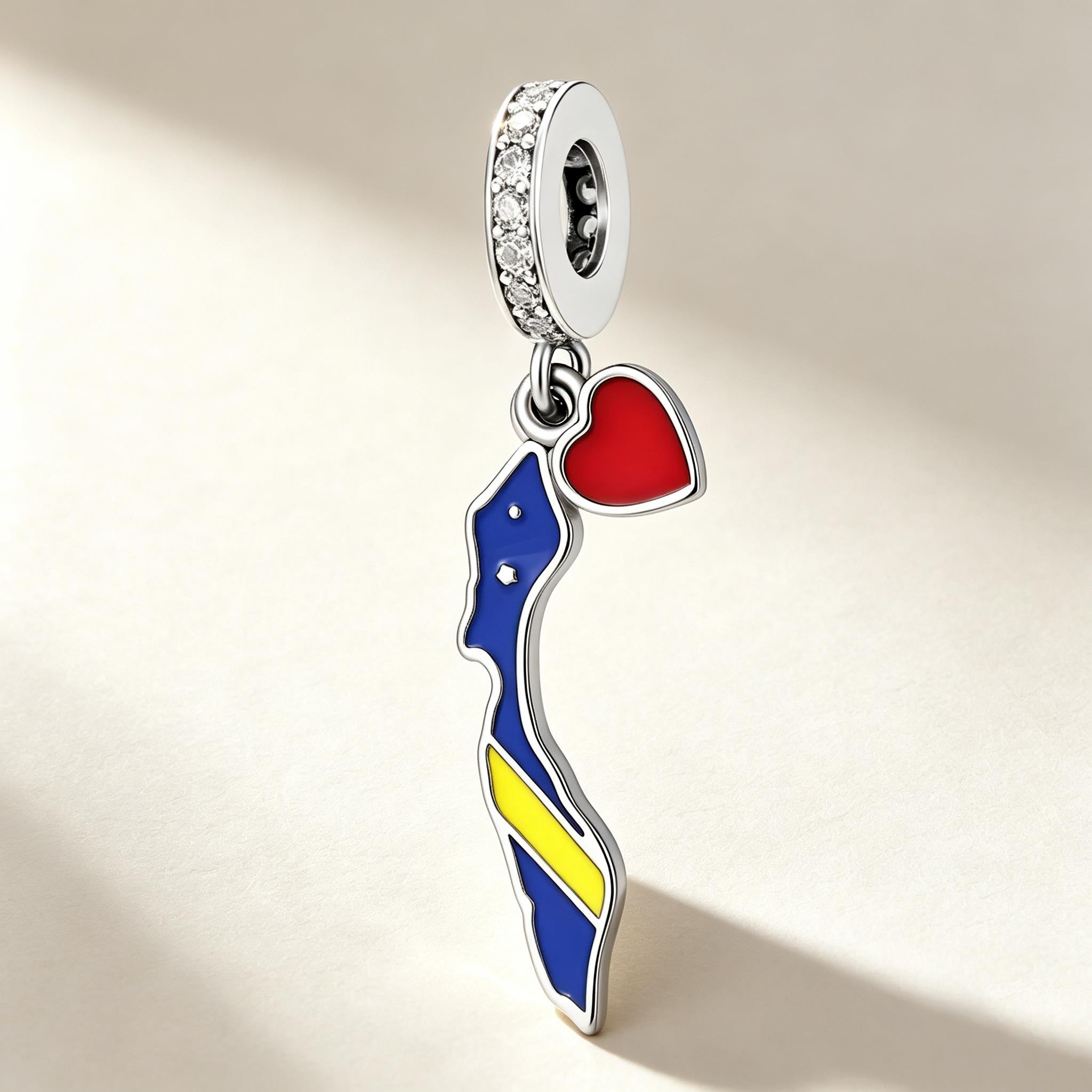 925 Silver Enamel National Fla - огляд і ціна Travel Accessories Jewelry