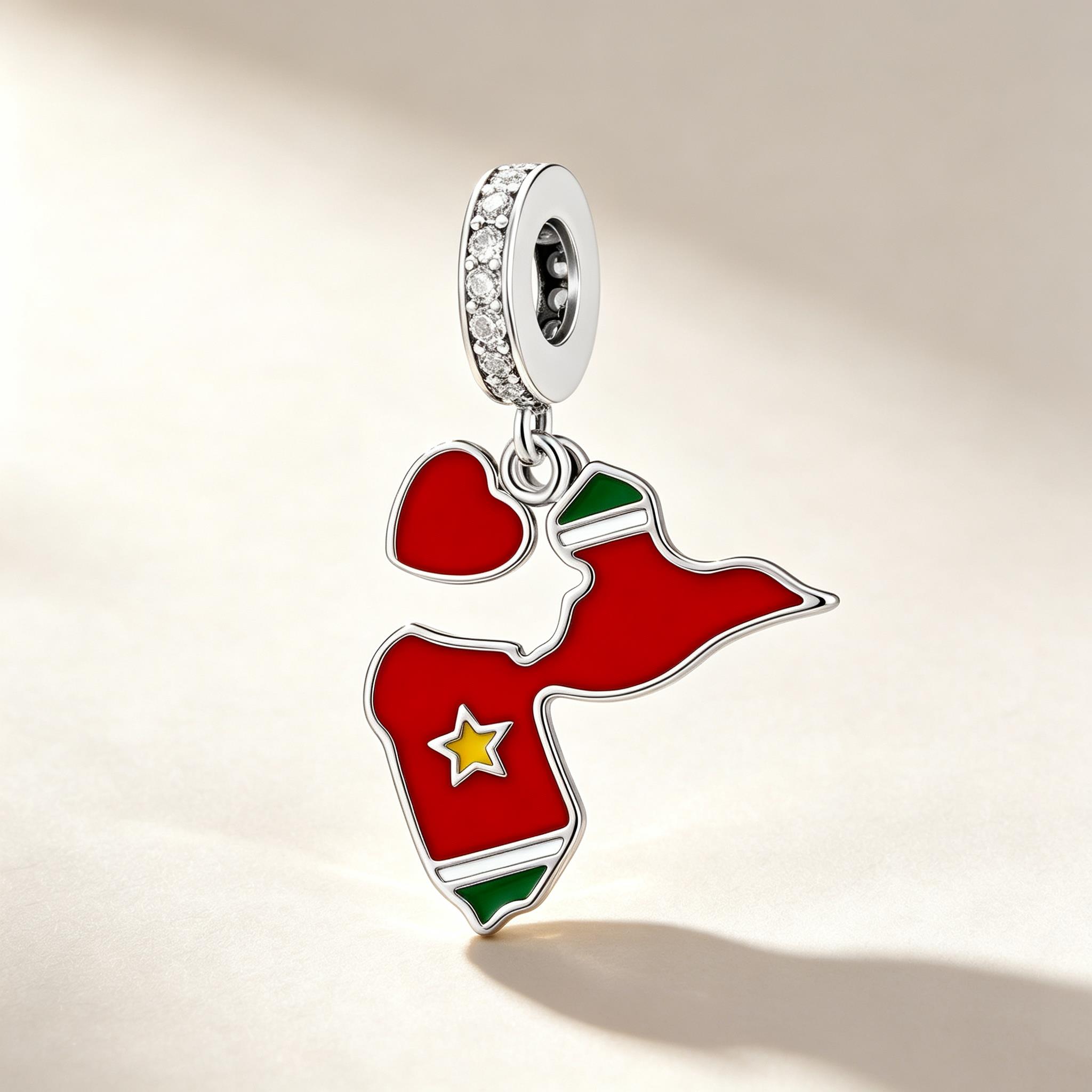 925 Silver Enamel National Fla - огляд і ціна Travel Accessories Jewelry