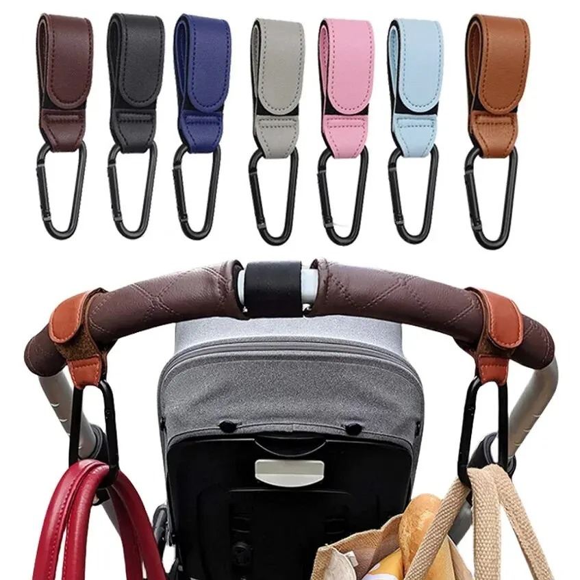 2Pcs Leather Cart Hooks Baby S - огляд і ціна Travel Accessories Baby
